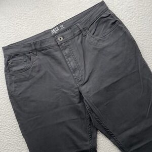 Izod Saltwater Pants Mens 37x29 (Tag 36x29) Dark Gray Chino Stretch 5 Pocket